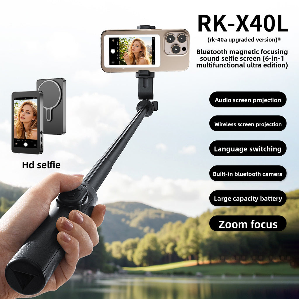 Offrez à vos contenus la qualité qu’ils méritent ! Ce miroir sans fil combine lumière parfaite, cadrage automatique et son immersif pour des lives et vlogs d’exception.