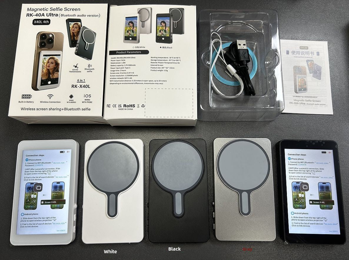 Offrez à vos contenus la qualité qu’ils méritent ! Ce miroir sans fil combine lumière parfaite, cadrage automatique et son immersif pour des lives et vlogs d’exception.