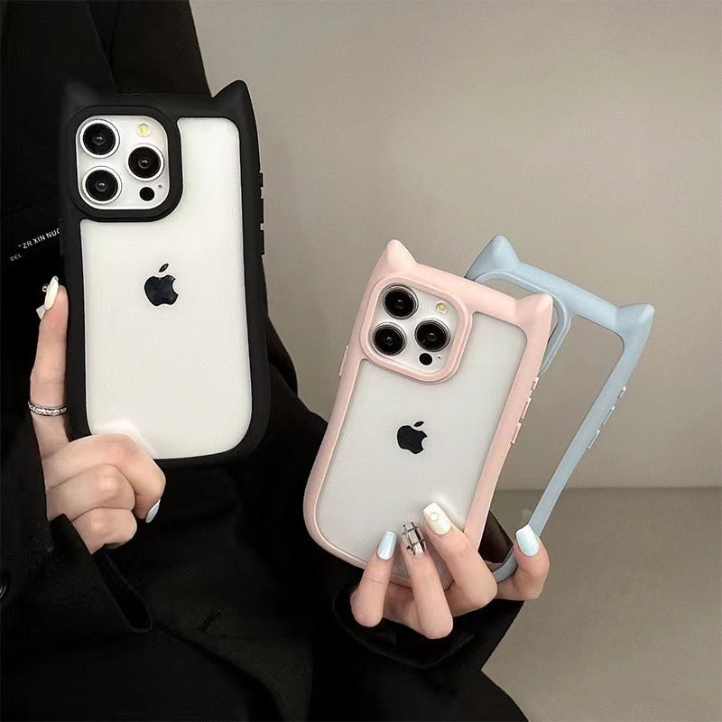 Creative 3D Cat Ears iPhone Hard Case