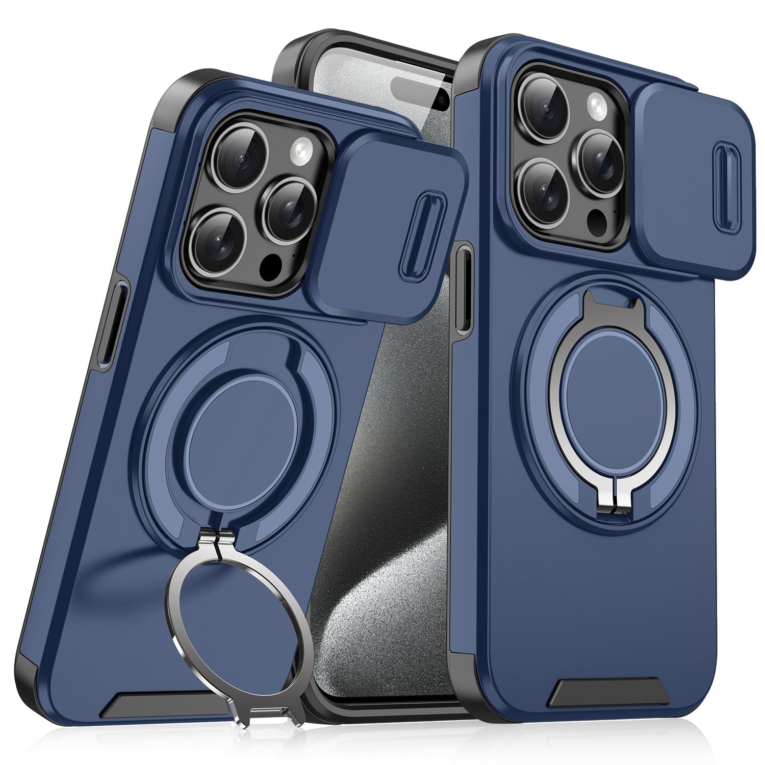 Coque magnétique à fenêtre coulissante – Protection élégante pour iPhone 11 à 17 Pro Max