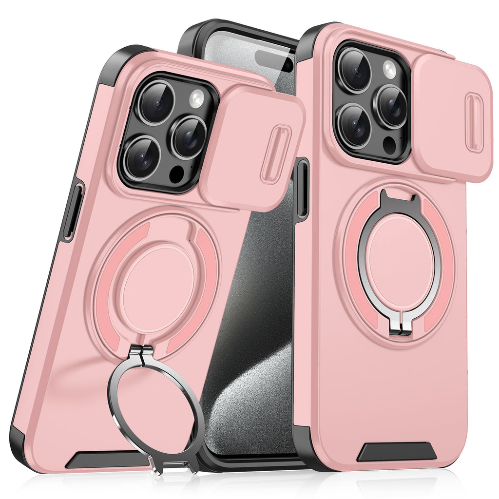 Coque magnétique à fenêtre coulissante – Protection élégante pour iPhone 11 à 17 Pro Max