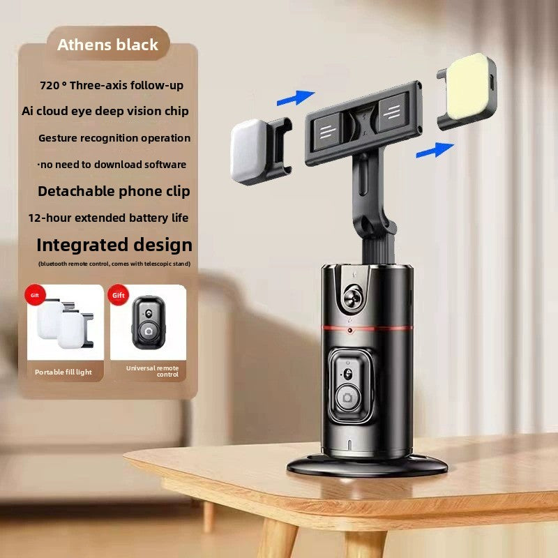 Support de téléphone sur pied 360° à suivi automatique – Idéal pour les lives et vlogs