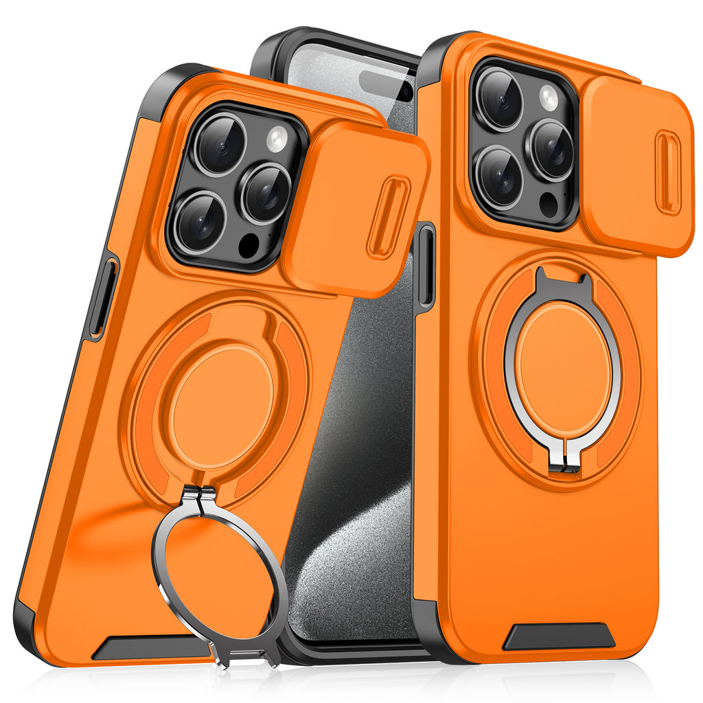 Coque magnétique à fenêtre coulissante – Protection élégante pour iPhone 11 à 17 Pro Max